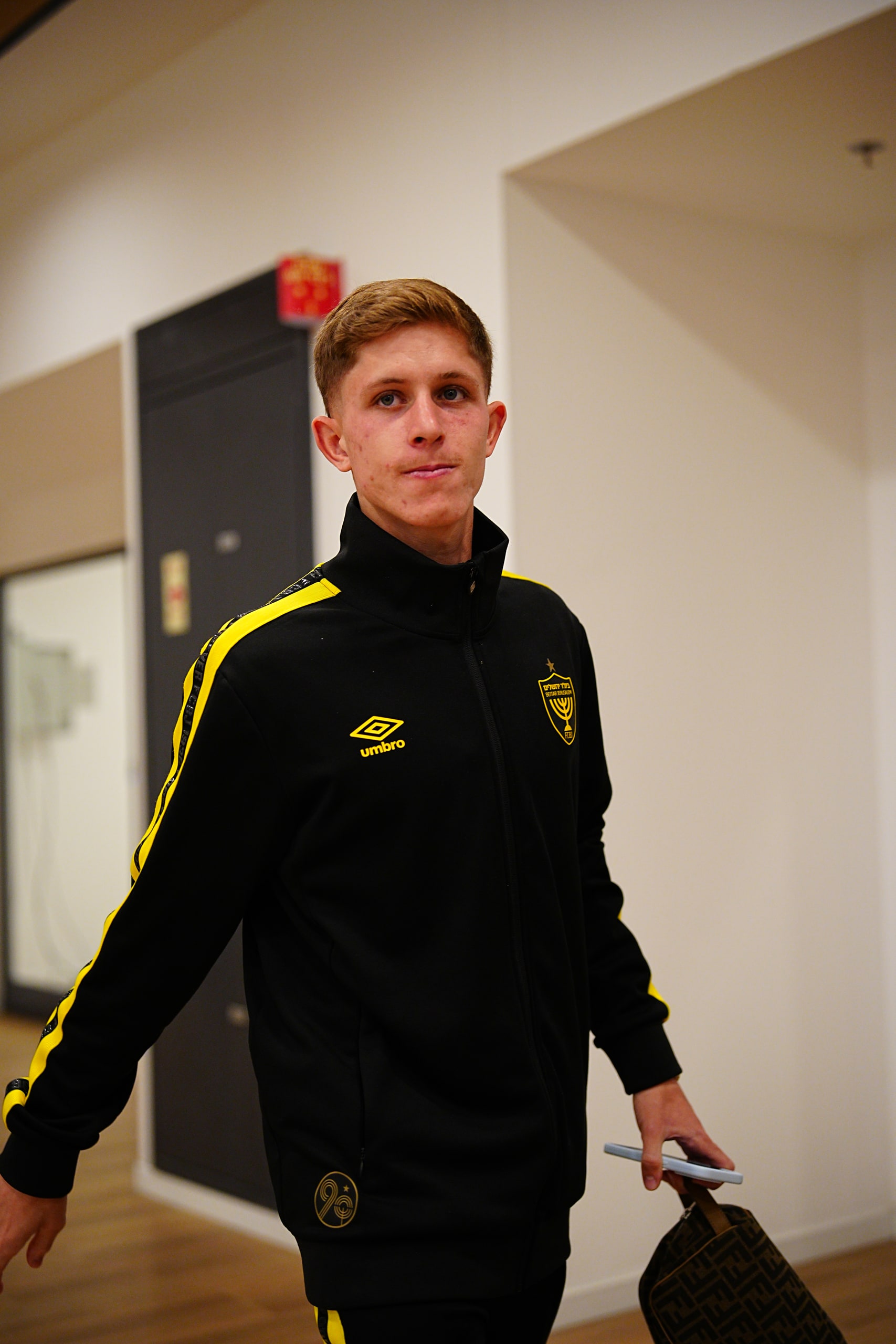 Player arriving on match day