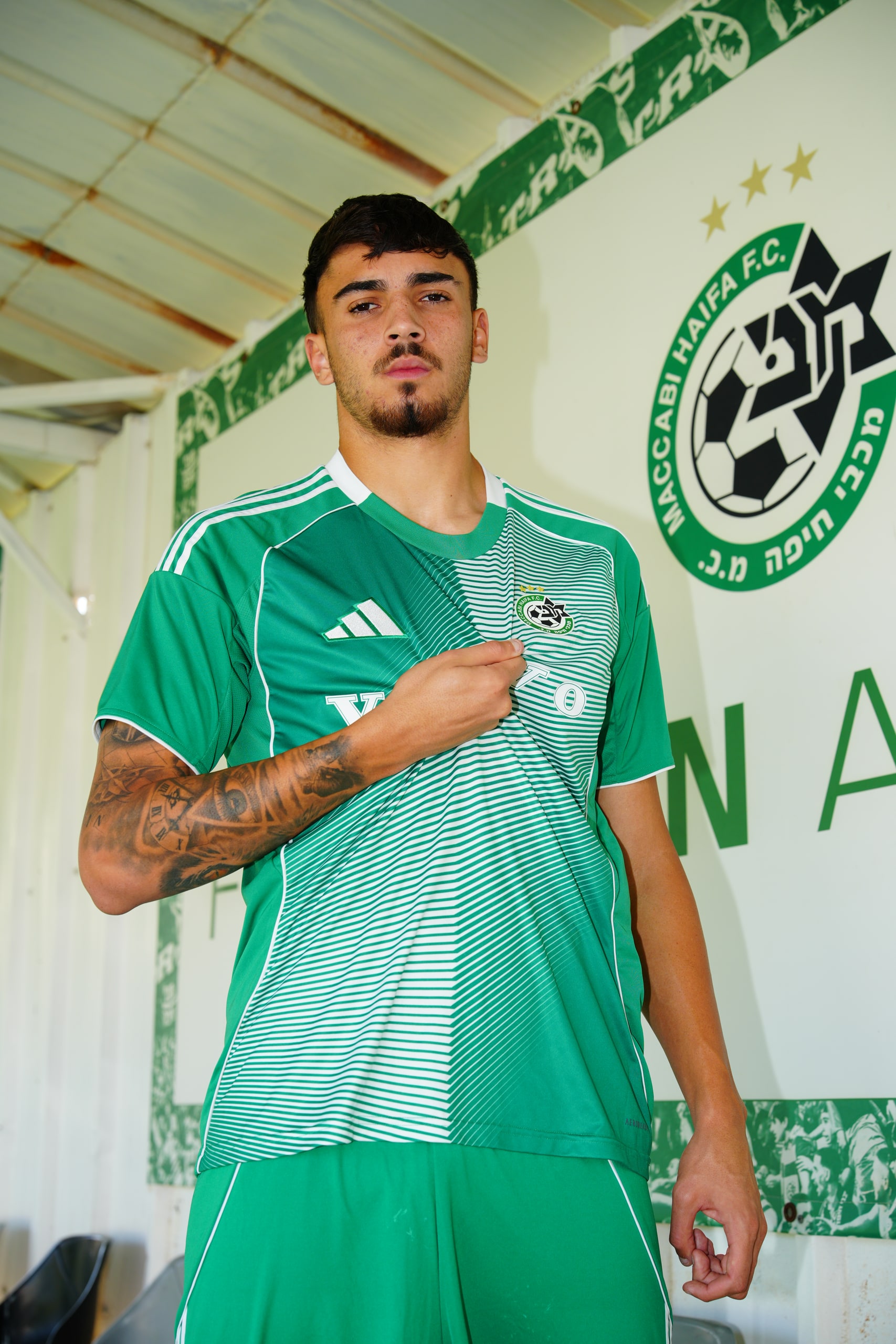 Player portrait on the stadium stairs
