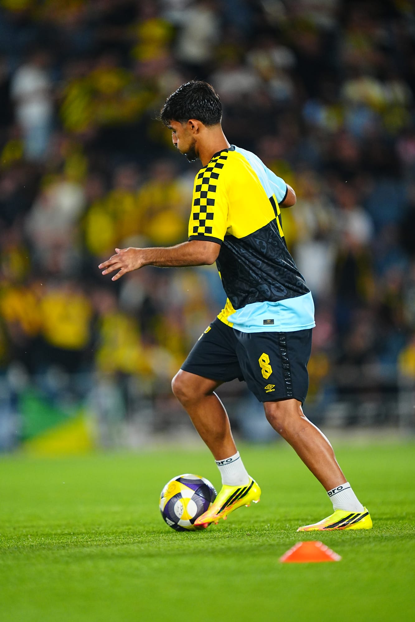 Player warming up before kick-off