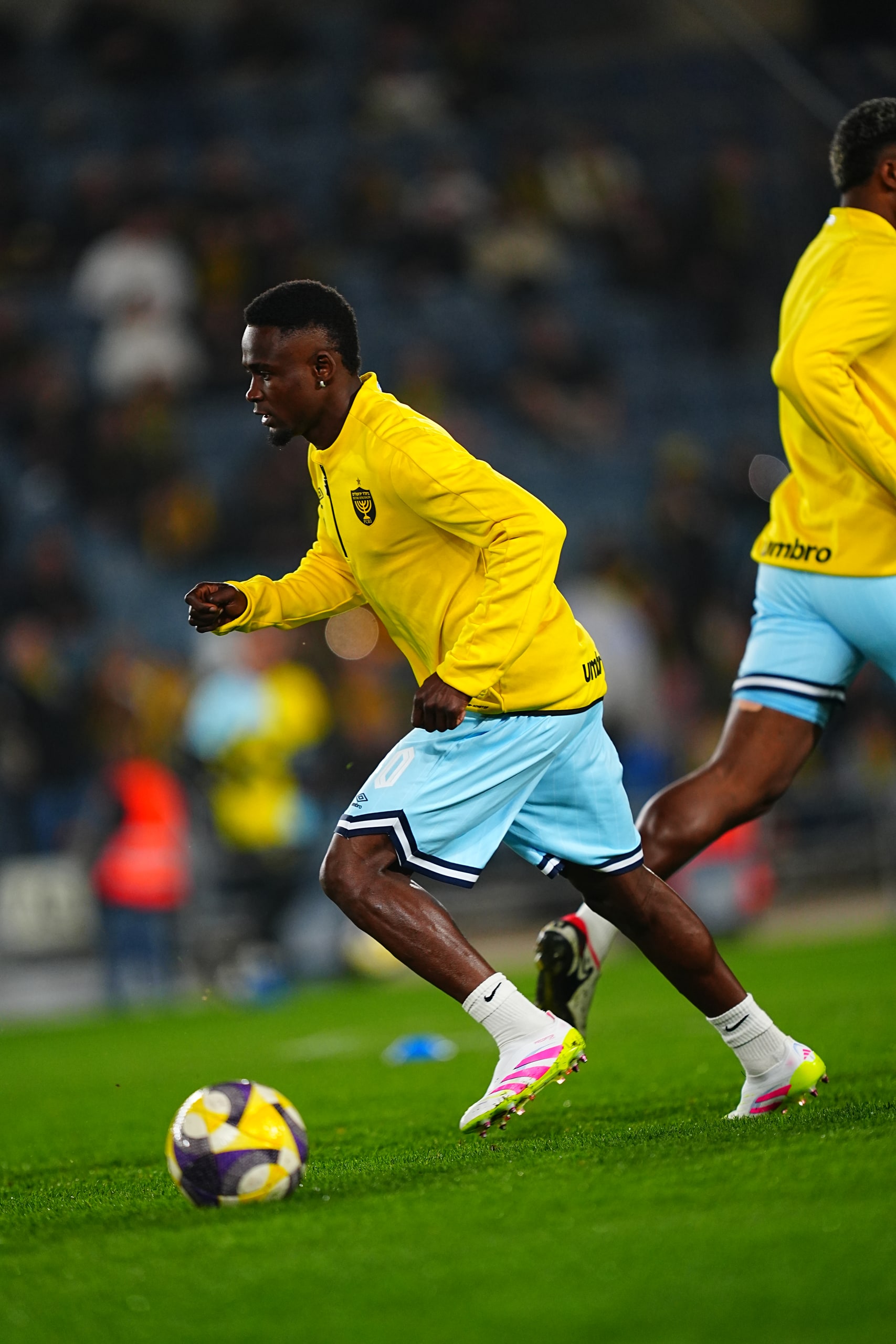 Player warming up before kick-off