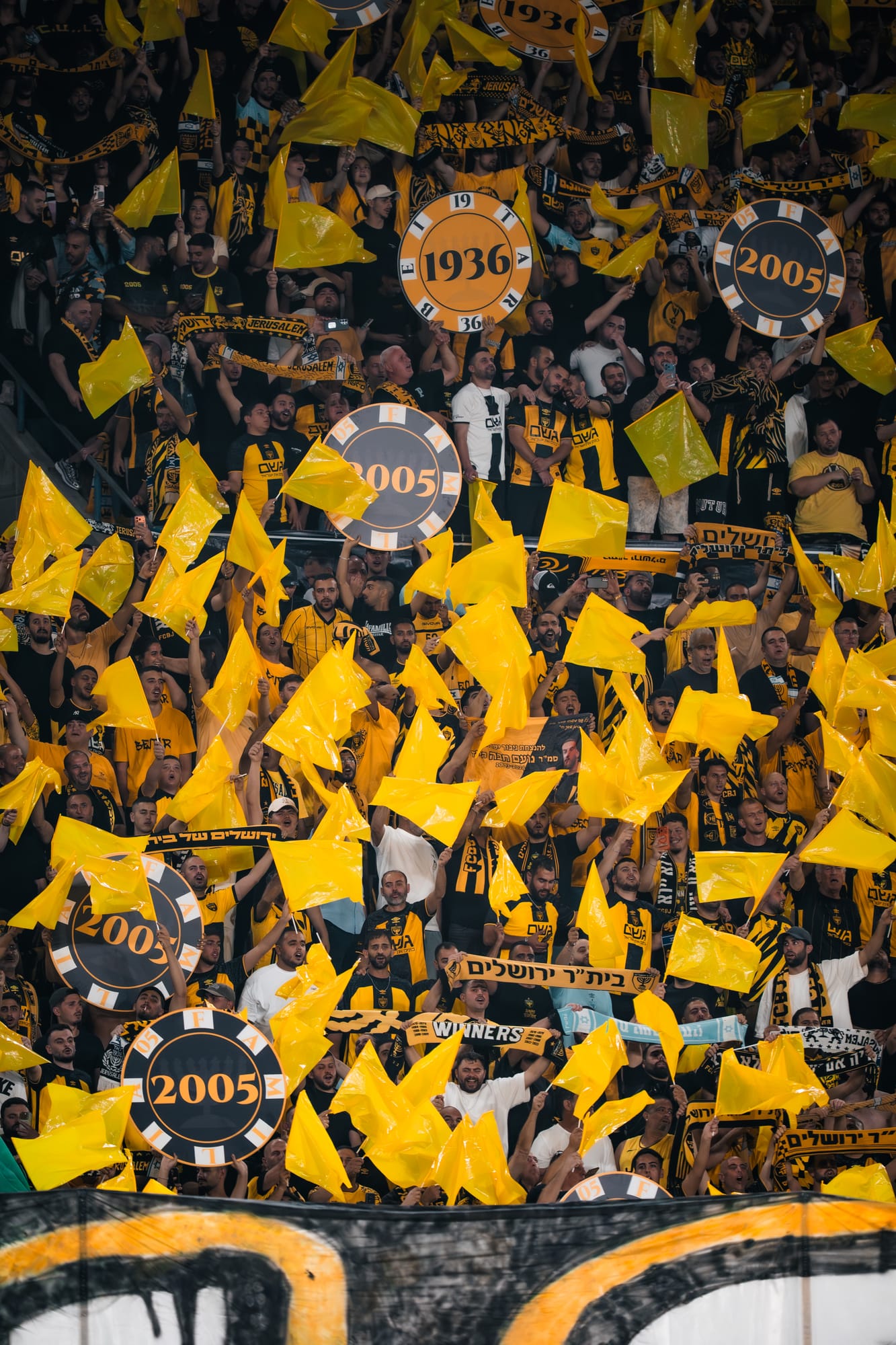 Banner display in the stands